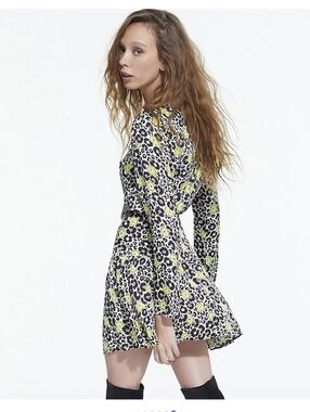 The Kooples Wild Blossom Floral Print Mini Dress Size 1 - Small